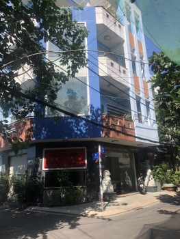 Nhà bán, góc 2 mặt tiền, đường số 10, phường Bình Hưng Hòa, quận Bình Tân, TP.HCM. DT: 164m2 (8m x 20m). DTXD: 148m2. DT sàn: 558m2. 1 trệt 4 lầu. Giá 15 tỷ.